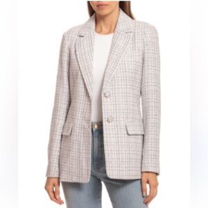Avec Les Filles Women's Whipstitch Tweed Blazer XS